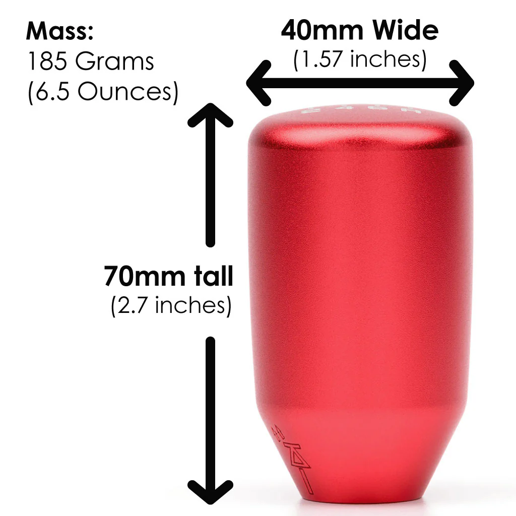 ESCO-T6 Shift Knob in Satin Red Finish (M10X1.5) - Image 6