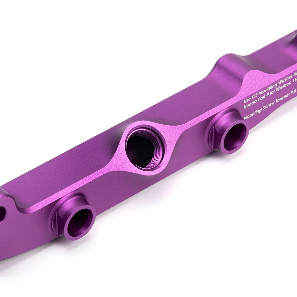 K-Series Fuel Rail in Satin Purple Finish - Image 4