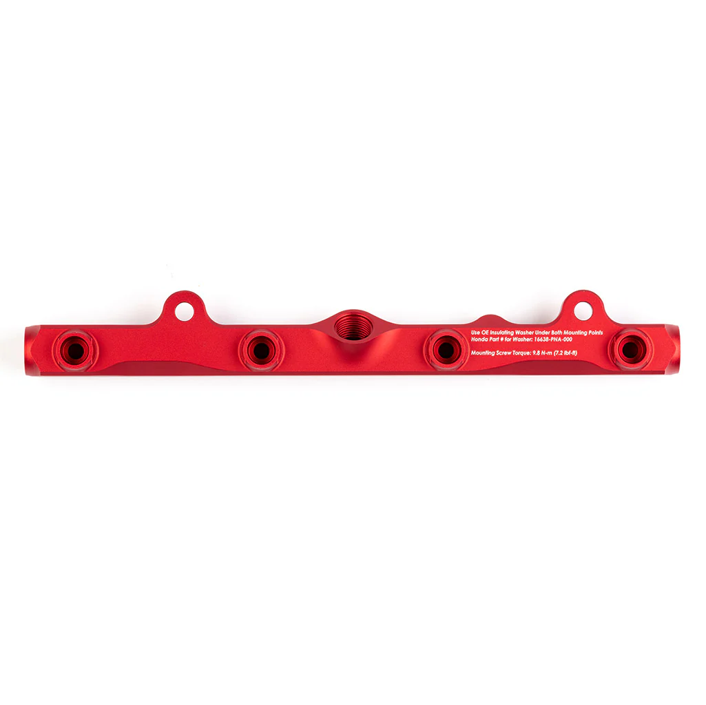 K-Series Fuel Rail in Satin Red Finish - Image 5