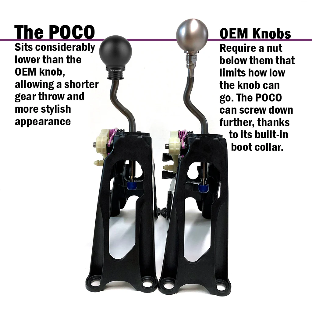POCO Low-Profile Shift Knob in Satin Black Finish (M10X1.5) - Image 7
