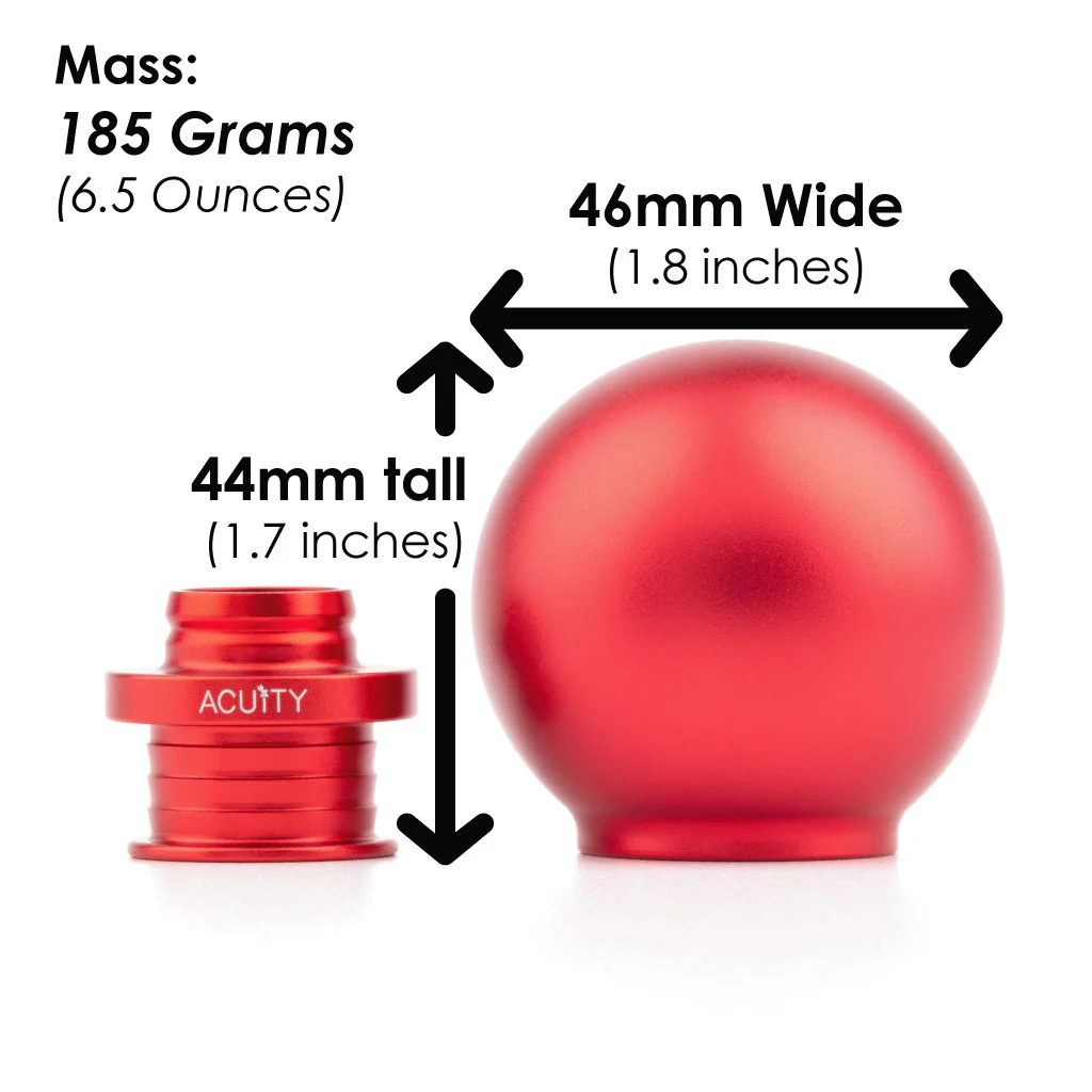 POCO Low-Profile Shift Knob in Satin Red Finish (M10X1.5) - Image 4