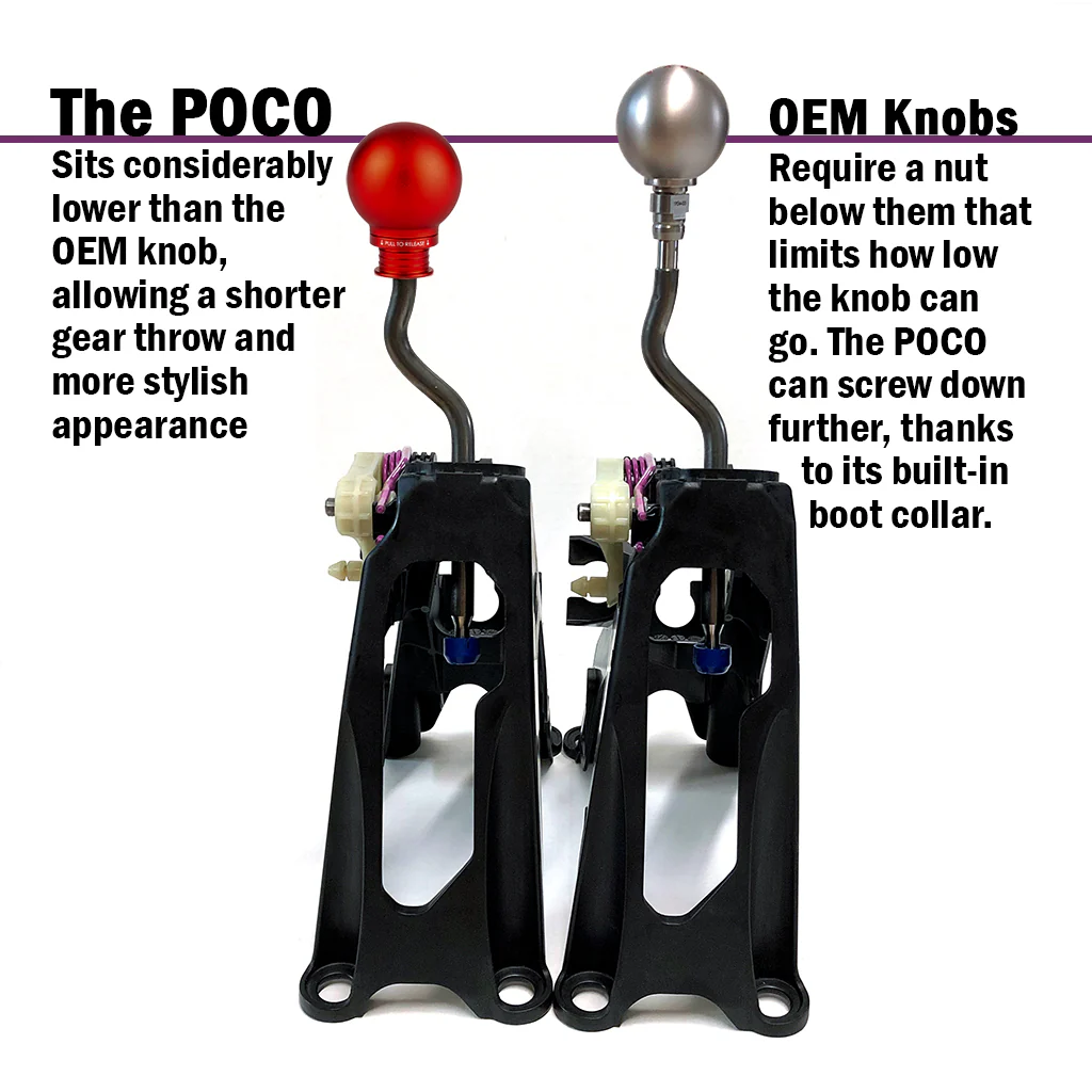POCO Low-Profile Shift Knob in Satin Red Finish (M10X1.5) - Image 7