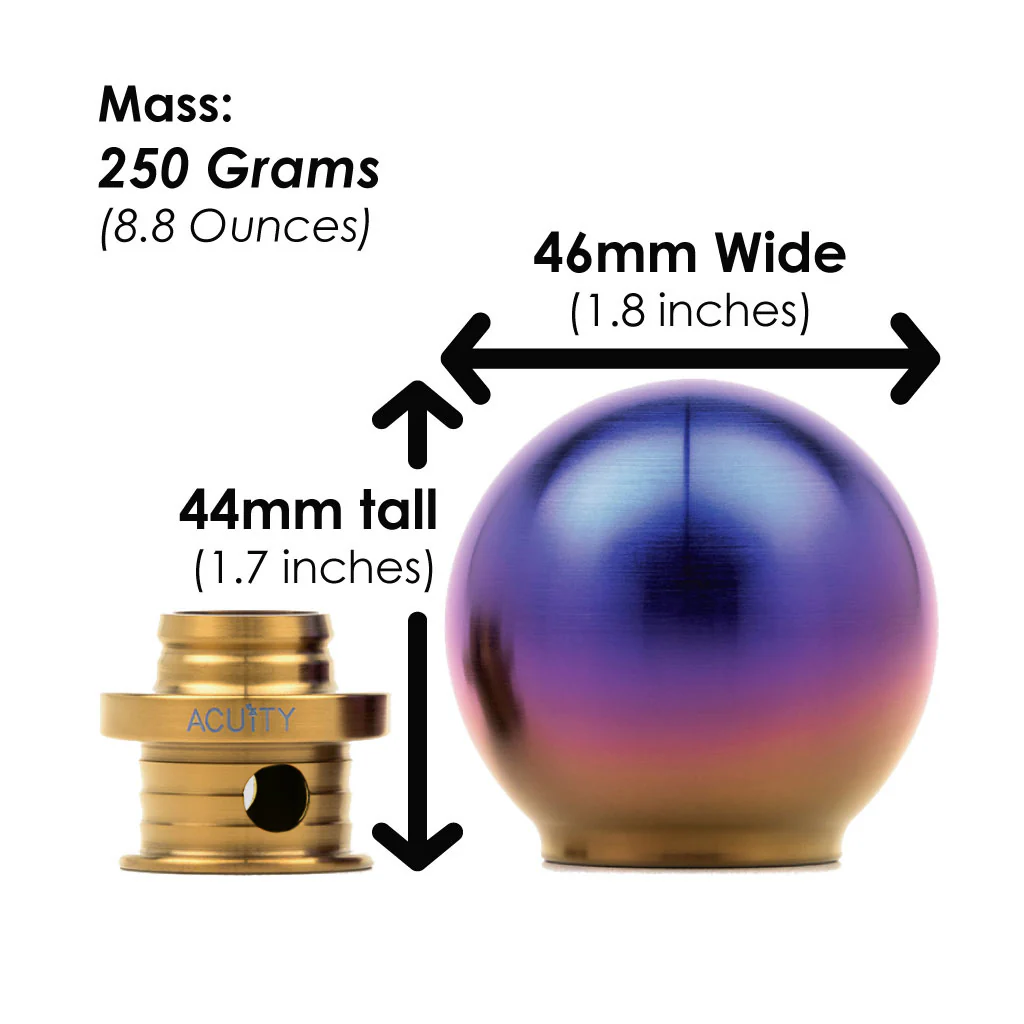 POCO-Ti Low Profile Shift Knob in Burnt Titanium Finish (M10x1.5) - Image 6
