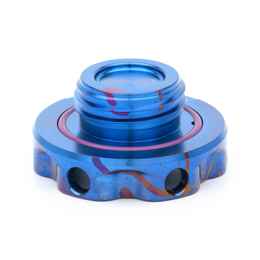 Podium-Ti Oil Cap in Splatter Titanium Finish for Hondas/Acuras - Image 11