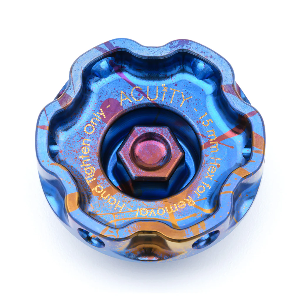 Podium-Ti Oil Cap in Splatter Titanium Finish for Hondas/Acuras - Image 12