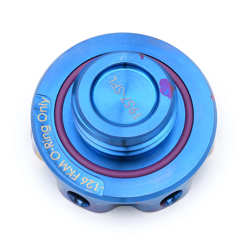 Podium-Ti Oil Cap in Splatter Titanium Finish for Hondas/Acuras - Image 17