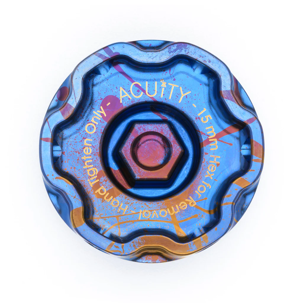 Podium-Ti Oil Cap in Splatter Titanium Finish for Hondas/Acuras - Image 3