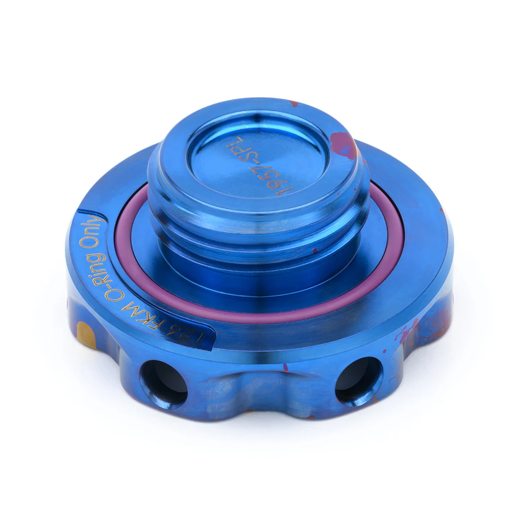Podium-Ti Oil Cap in Splatter Titanium Finish for Hondas/Acuras - Image 7