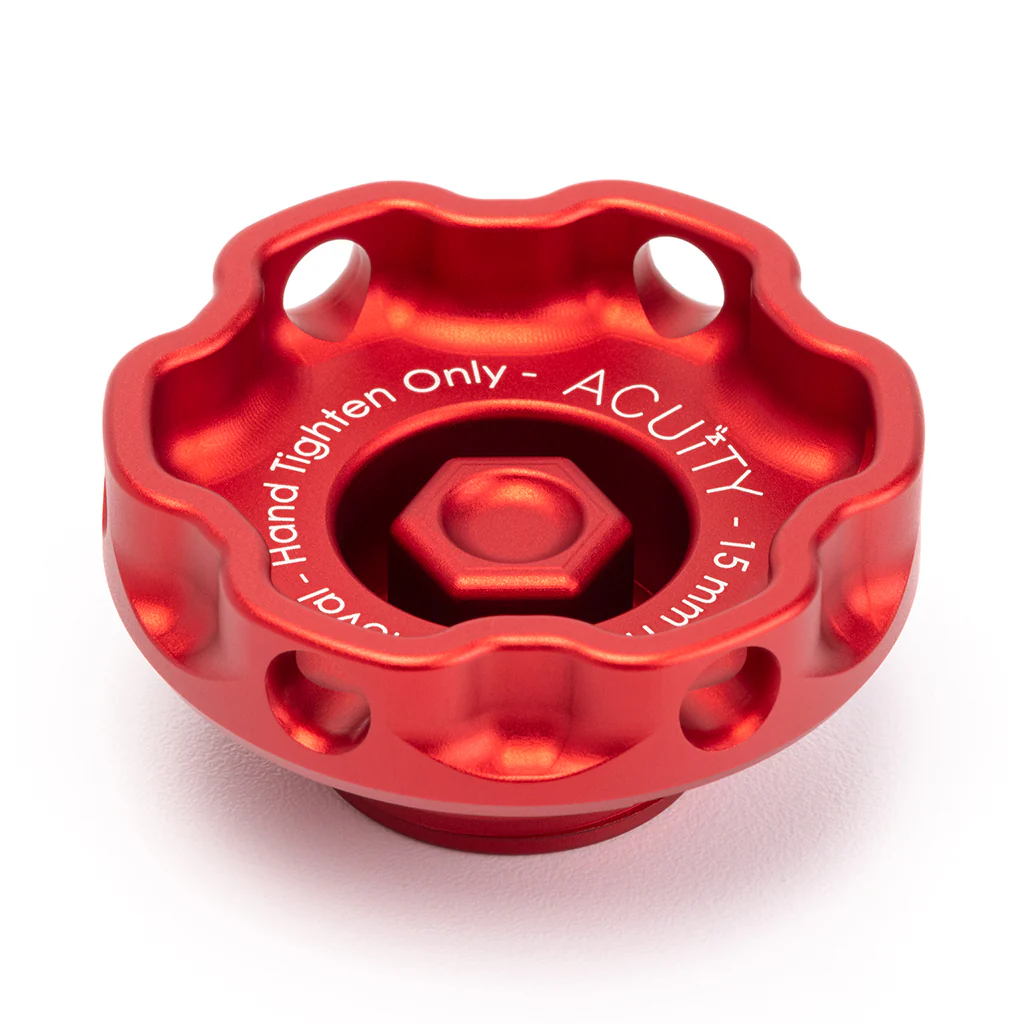 Podium Oil Cap in Satin Red for Hondas/Acuras - Image 7